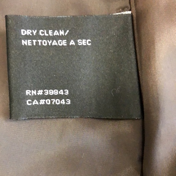 DKNY Coat 10 Tweed Brown Cream Check Plaid Pockets Belt Wool Excellent Condition - Picture 7 of 10